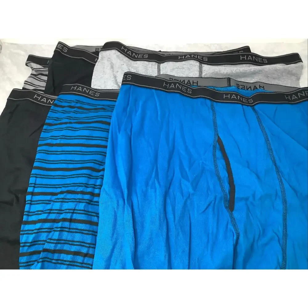 Hanes Men's 3XL Assorted 6-Pack Comfort Flex Boxer Briefs Underwear OS17-32